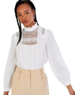 Monsoon Rachel Lace Victoriana Top -Deals Stylo Vex Store jr445 54261146 2