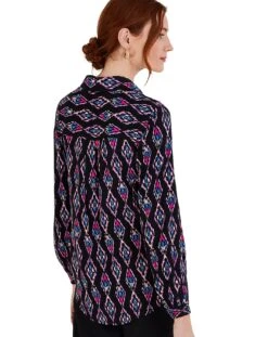 Monsoon Ikat Print Shirred Blouse -Deals Stylo Vex Store jr446 54006210 2