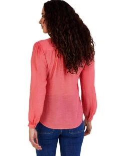 Monsoon Liz Textured Bib Plain Blouse -Deals Stylo Vex Store jr450 54261834 4