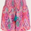 Monsoon Ikat Print Tape Trim Shorts
