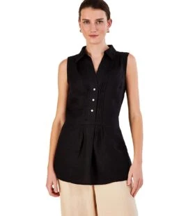 Monsoon Beryl Longline Linen Tunic Top -Deals Stylo Vex Store jr687 54014901 1