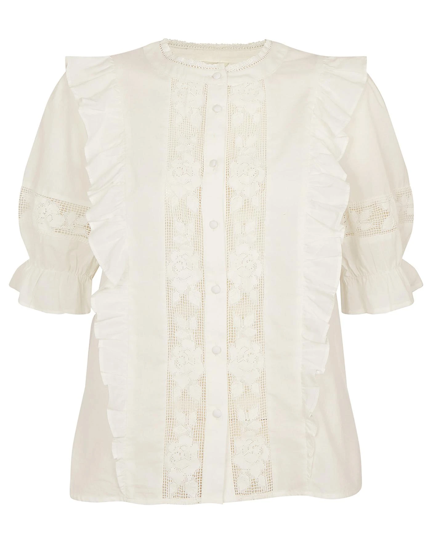 Monsoon Annette Crochet Trim Blouse 5 Monsoon Annette Crochet Trim Blouse - Image 3