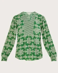 Monsoon Fernandia Pleated Geometric Top