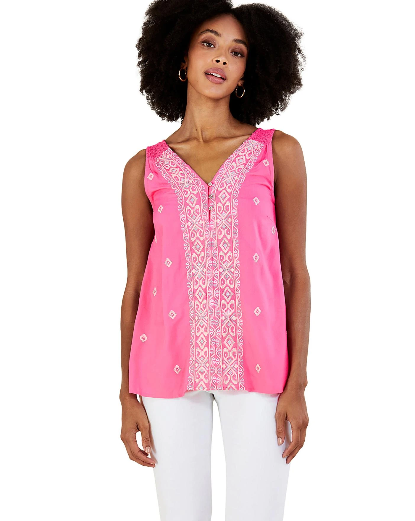 Monsoon Embroidered Wide Strap Vest Top 4 Monsoon Embroidered Wide Strap Vest Top - Image 2
