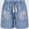 Monsoon Embroidered Denim Shorts -Deals Stylo Vex Store ru345 54299339 3