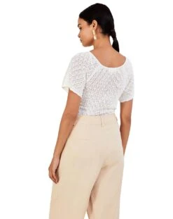 Monsoon Angel Sleeve Pointelle Top -Deals Stylo Vex Store ru367 54187046 2