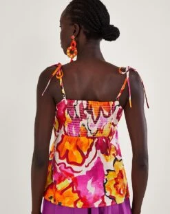 Monsoon Chantal Pleated Print Cami Top -Deals Stylo Vex Store ru497 54275715 4