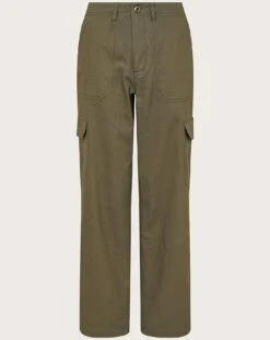 Monsoon Cotton Twill Cargo Trousers