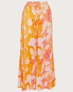 Monsoon Abstract Print Split Trousers