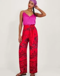 Monsoon Pedra Palm Print Trousers -Deals Stylo Vex Store uj381 54278409 1