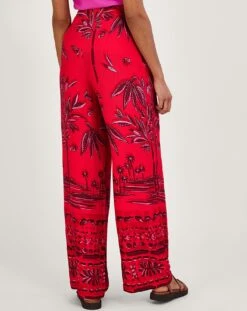 Monsoon Pedra Palm Print Trousers -Deals Stylo Vex Store uj381 54278409 4