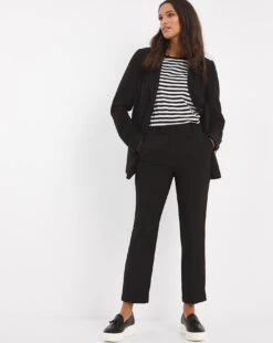 Black Tailored Tapered Trousers