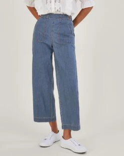 Monsoon Harper Crop Wide Leg Jeans -Deals Stylo Vex Store vj713 54013939 2