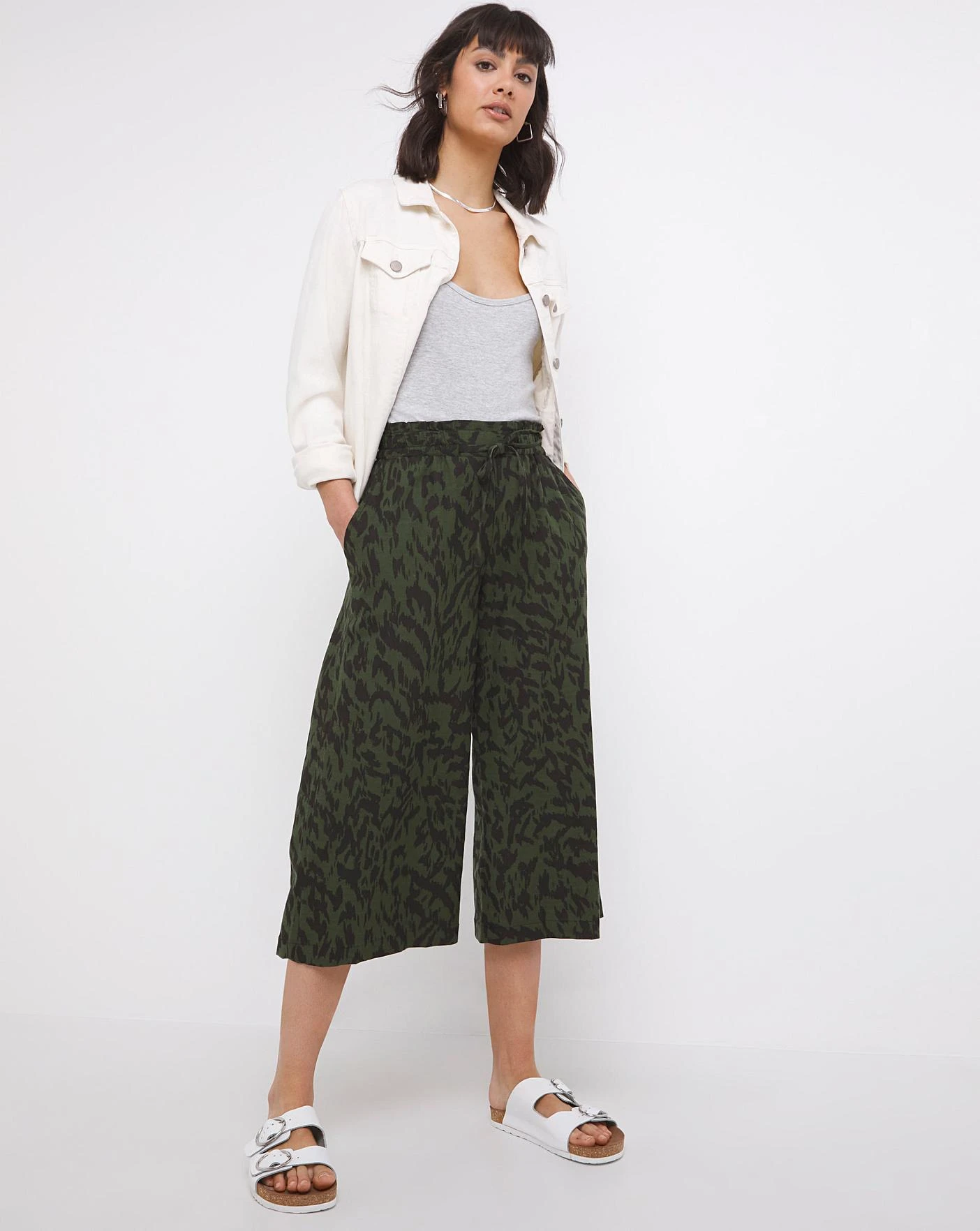 Disney Pull On Linen Mix Wide Leg Culotte 3 Disney Pull On Linen Mix Wide Leg Culotte