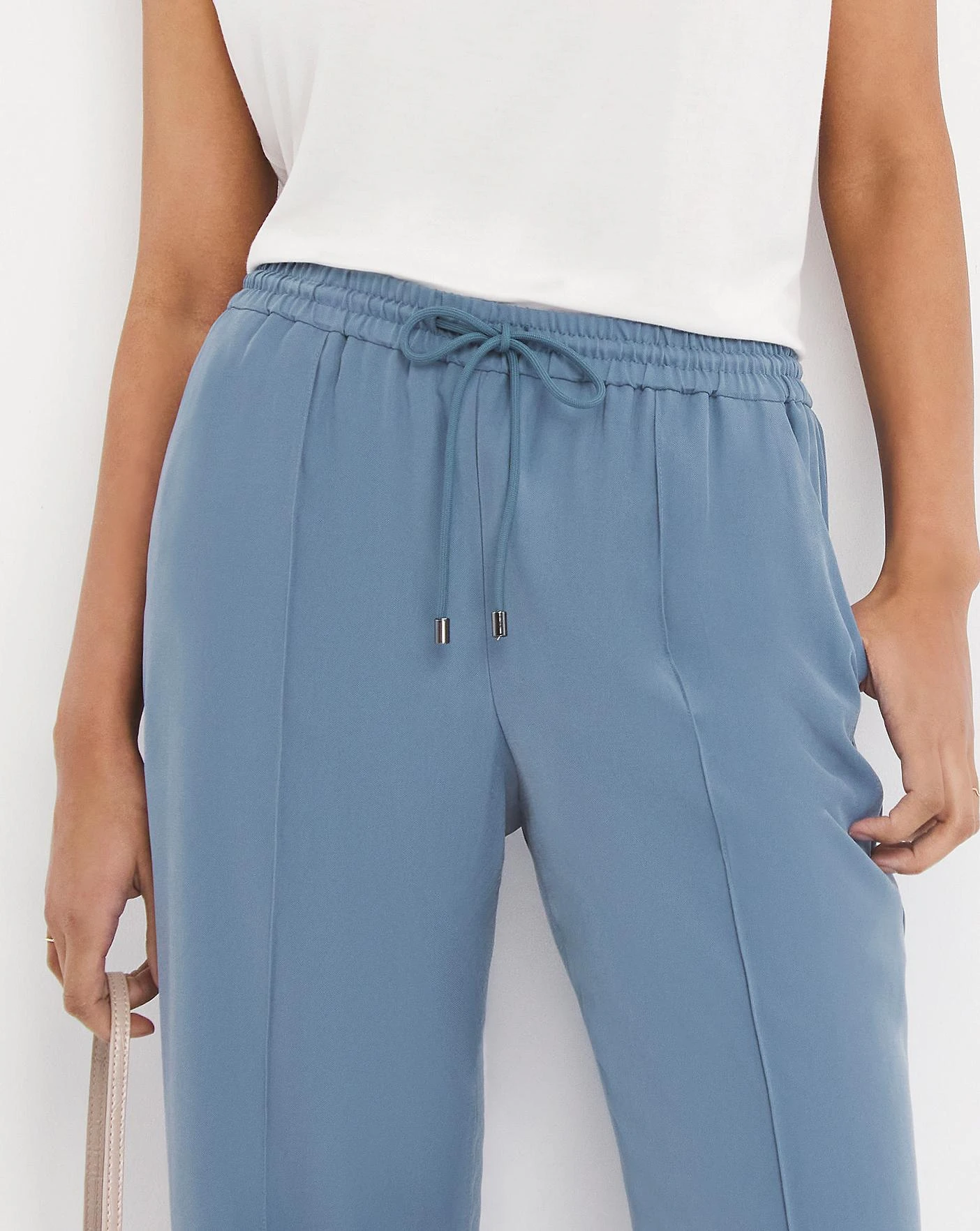 Blue Lyocell Pull On Wide Leg Trouser 5 Blue Lyocell Pull On Wide Leg Trouser - Image 3