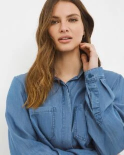 Julipa Lyocell Dipped Back Shirt -Deals Stylo Vex Store w07zz789747w