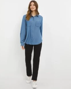 Julipa Lyocell Dipped Back Shirt -Deals Stylo Vex Store w07zz789748w