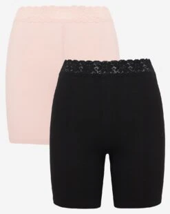 2 Pack Lace Trim Cotton Comfort Shorts -Deals Stylo Vex Store x01bb575953s