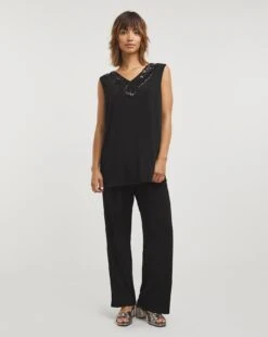 Joanna Hope Black Jersey Trouser Set -Deals Stylo Vex Store x01ii557731w