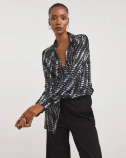 Ruched Placket Shirt -Deals Stylo Vex Store x01tu181741w