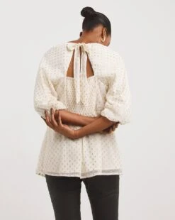 Lurex Exposed Back Dobby Swing Top -Deals Stylo Vex Store x01tu273721w