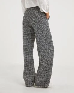 Mono Check Wide Leg Trousers -Deals Stylo Vex Store x01zv725707w