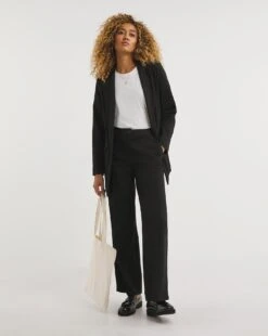 Black Ponte Straight Leg Trouser