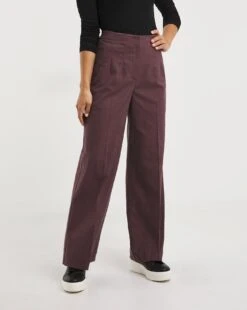 Plum Marl Grown On Waist Trouser -Deals Stylo Vex Store x01zv869722w