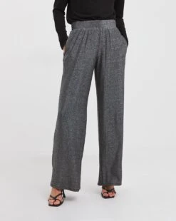 Wide Leg Glitter Knit Pull On Trouser -Deals Stylo Vex Store x01zz111747w