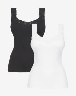 2 Pack Lace Trim Vest -Deals Stylo Vex Store y01an008500s