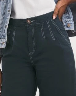 Navy Wide Leg Crop Trousers -Deals Stylo Vex Store y01fb306707w