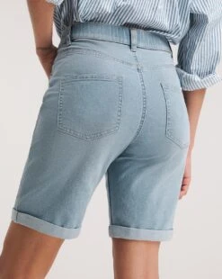 Authentic Light Wash 24/7 Knee Shorts -Deals Stylo Vex Store y01fc995748w