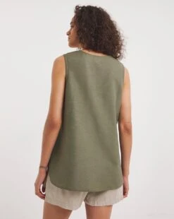V Neck Linen Vest -Deals Stylo Vex Store y01fv483740w