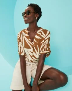 Short Sleeve Crinkle Top