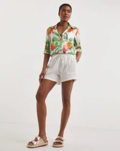 Printed Satin Shirt -Deals Stylo Vex Store y01gp461745w