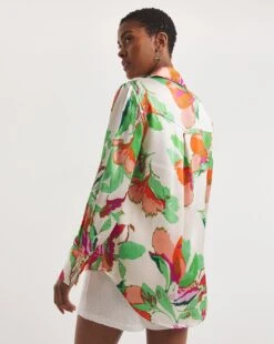 Printed Satin Shirt -Deals Stylo Vex Store y01gp461748w