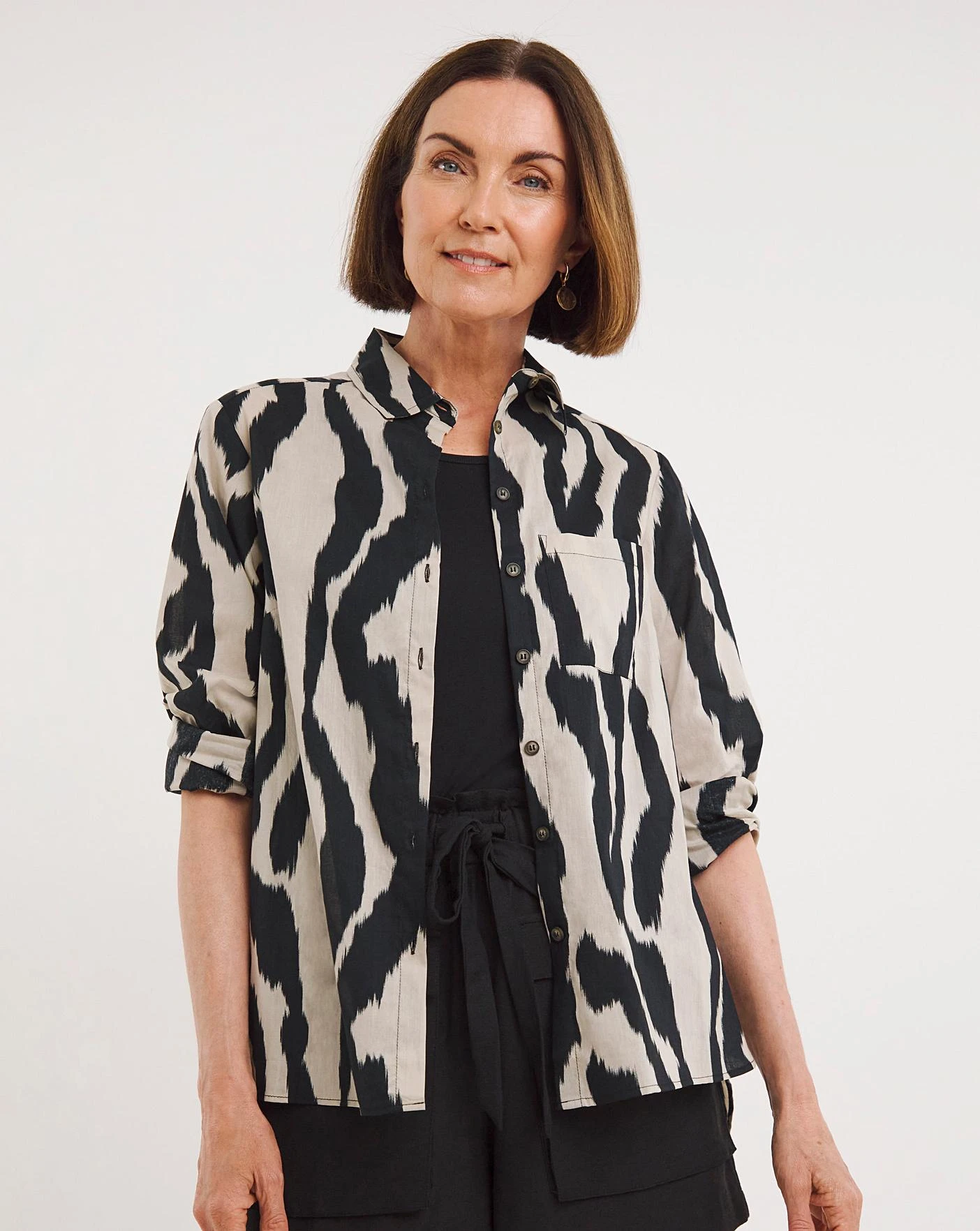 Zebra Print Cotton Voile Shirt 4 Zebra Print Cotton Voile Shirt - Image 2