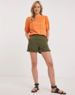 Puff Sleeve Broderie Top -Deals Stylo Vex Store y01gp537730w