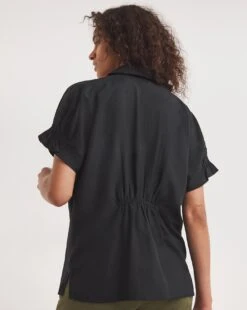 Linen Relaxed Grown On Sleeve Shirt -Deals Stylo Vex Store y01gp964741w