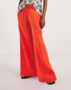 Tomato Linen Mix Wide Leg Trousers 10 Tomato Linen Mix Wide Leg Trousers -Deals Stylo Vex Store y01gz422755w