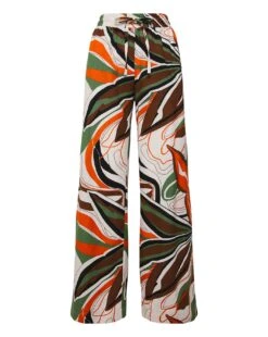 Tropical Print Linen Wide Leg Trousers -Deals Stylo Vex Store y01gz431727s