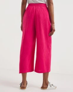 Watermelon Pink Soft Cotton Culottes 9 Watermelon Pink Soft Cotton Culottes -Deals Stylo Vex Store y01gz624722w