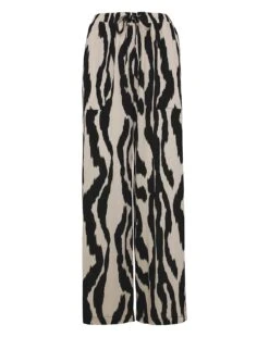 Zebra Print Crinkle Wide Leg Trousers -Deals Stylo Vex Store y01gz655759s