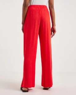 Raspberry Crinkle Wide Leg Trousers -Deals Stylo Vex Store y01gz717722w