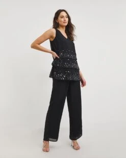 Joanna Hope Embellished Trouser Set