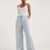Spun Viscose Pull On Wide Leg Trousers