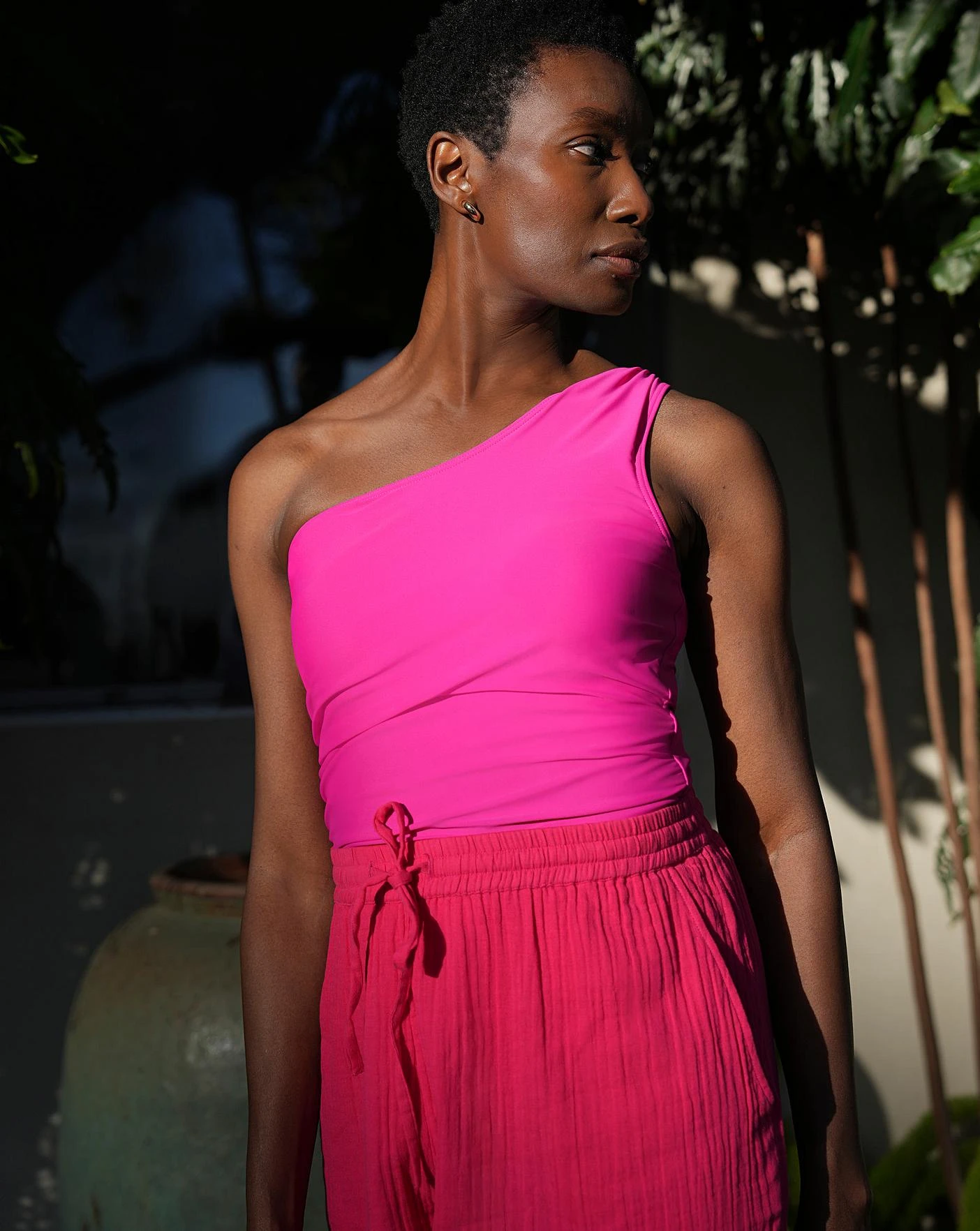 Watermelon Pink Soft Cotton Culottes 3 Watermelon Pink Soft Cotton Culottes