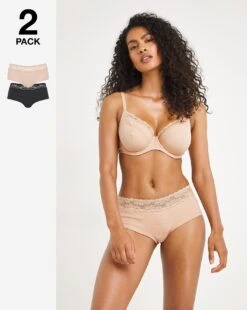 2 Pack Sophie Everyday Soft Ribbed Short