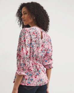 Three Quarter Sleeve Empire Seam Tea Top -Deals Stylo Vex Store y01tu793748w