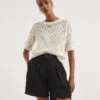 Natural Crochet Short Sleeve Tee -Deals Stylo Vex Store y01wp971726w